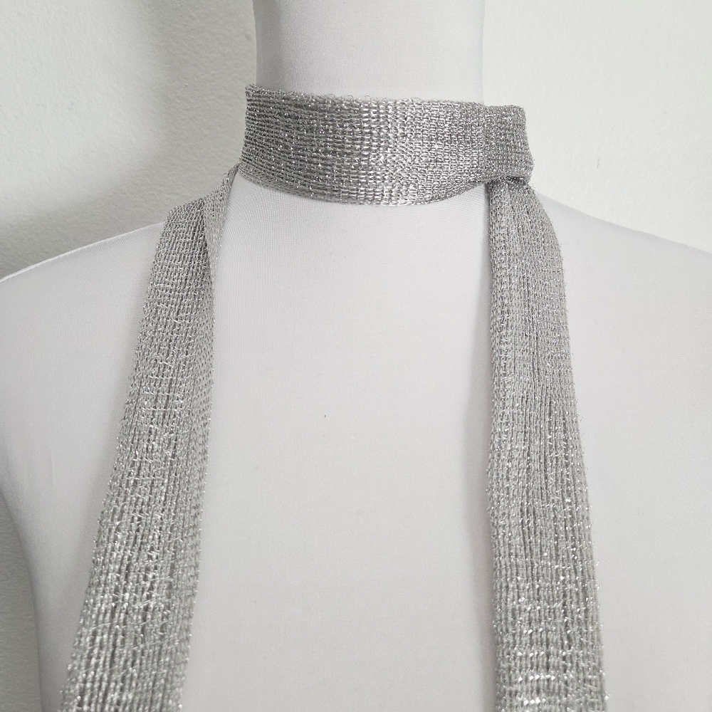 Wrap around silver scarf - Picture 4 of 5